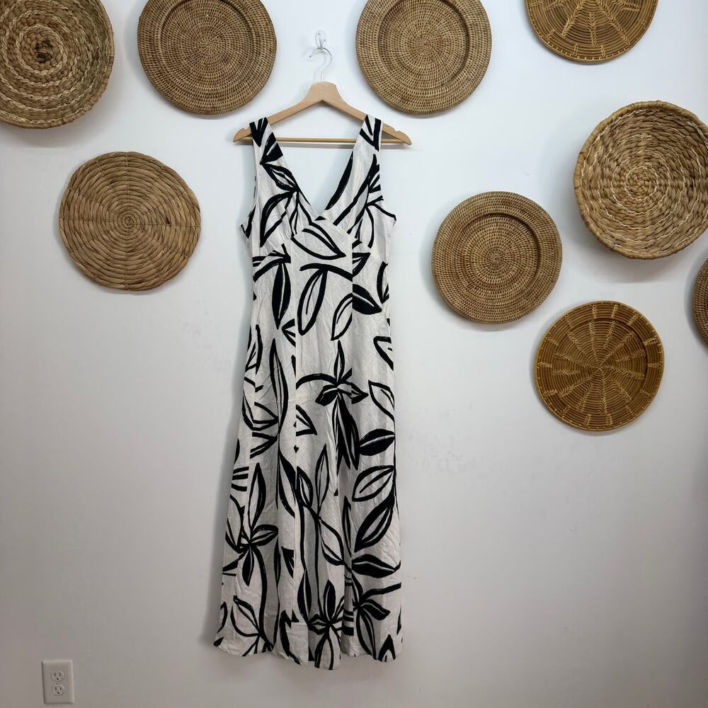 NEW Paper Hearts Black White Midi Dress Medium
